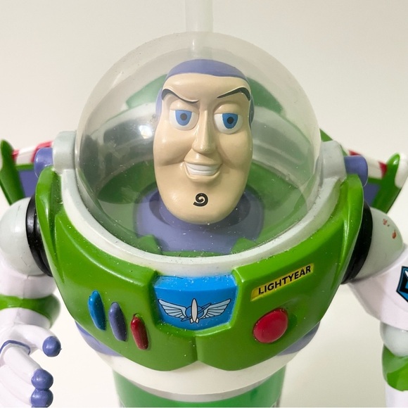 Buzz Lightyear Souvenir Cup Straw Disneyland Toy Story 2 Space Ranger - Picture 2 of 16